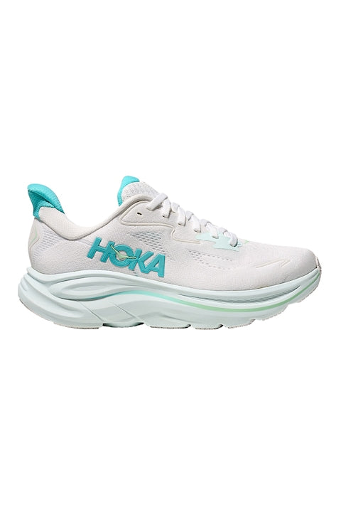Hoka - Clifton 10 Running Shoes White/Turquoise 12 interest-free installments