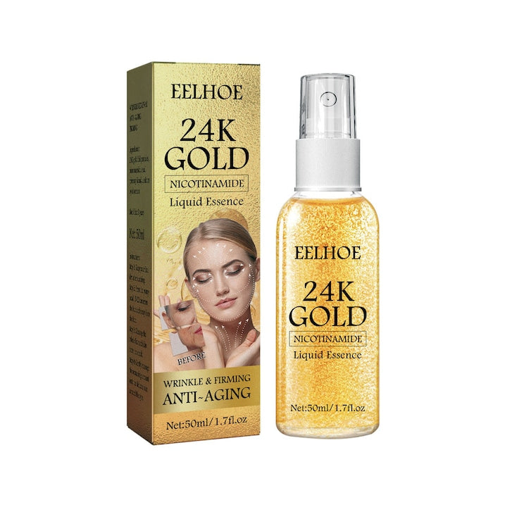 Serum fata cu aur 24k si niacinamide pentru riduri si tonifierea pielii  Eelhoe  50 ml