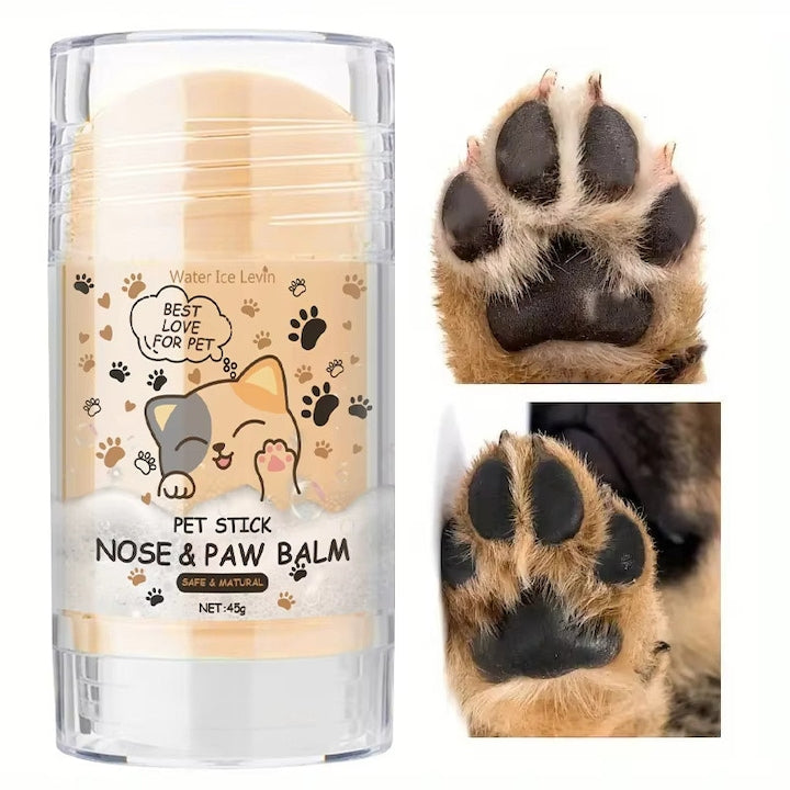 Balsam hidratant pentru nas si labe de animale de companie  potrivit pentru caini si pisici  contine unt de shea  formula naturala  protejeaza eficient nasul si labele animalelor de companie  potrivit pentru toate anotimpurile  45g