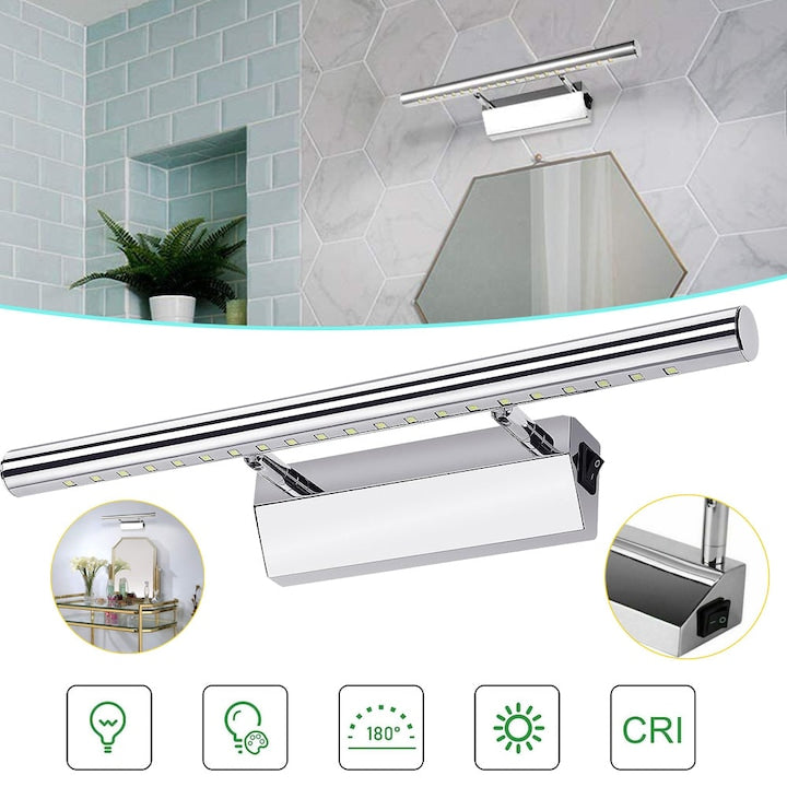 LED Bathroom Wall Light 5W Cool White 6000K 40x11x5cm 180° Adjustable