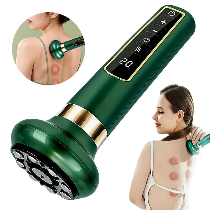 Massage Device with 12 Adjustable Temperature Levels, Portable Electric Anti-Cellulite Massage Device, Gua Sha Equipment, Full Body Massage, Cupping Therapy, Rechargeable, For Back, Waist