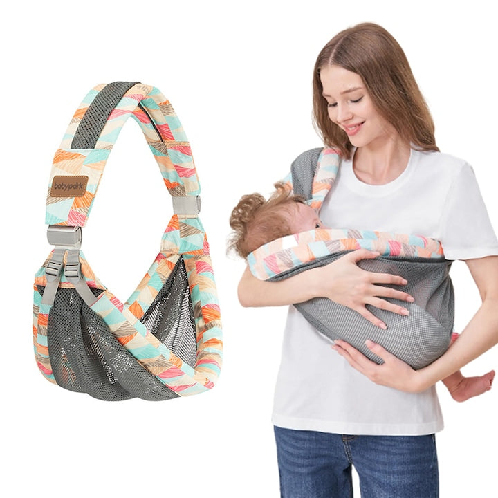 Marsupiu ergonomic ZOUN  reglabil  bumbac  multicolor