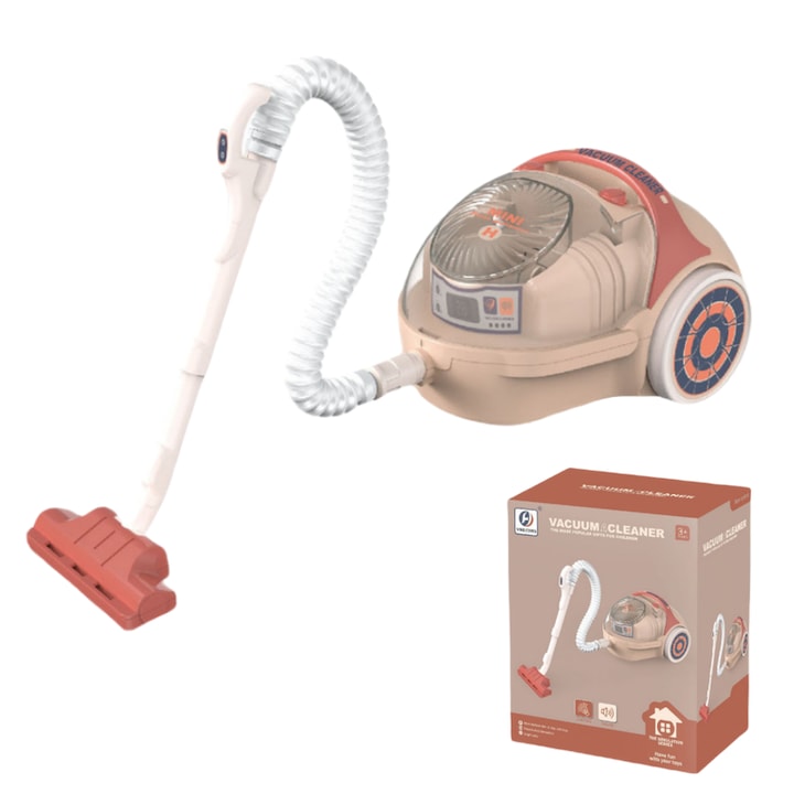 Toy Vacuum Cleaner for Kids with Sounds and Lights Ergonomic design For children over 3 years old Easy to install and use ABS Multicolor