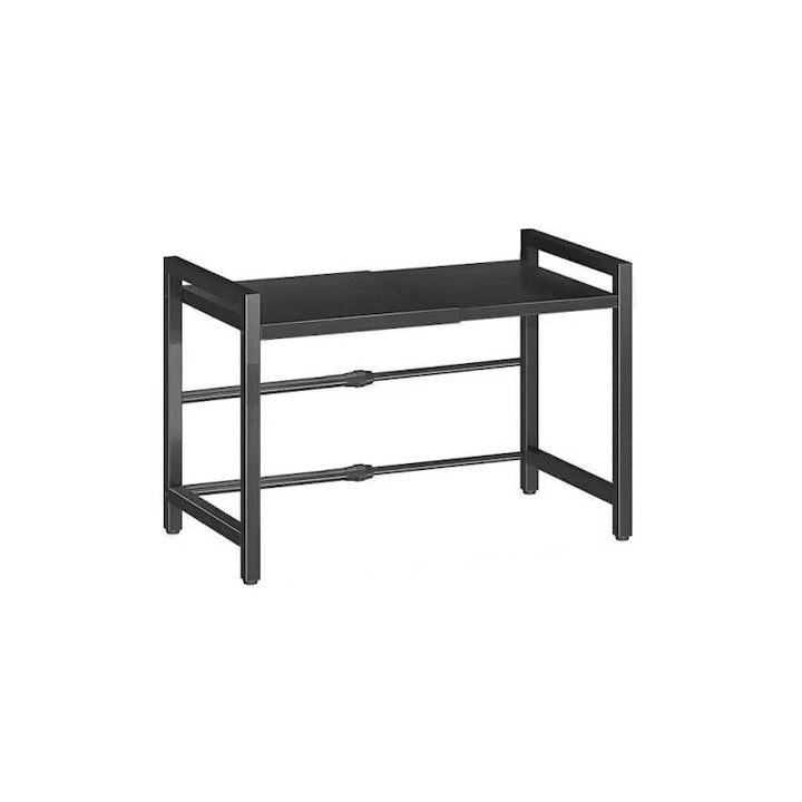 Raft extensibil pentru cuptor cu microunde  suport din otel carbon  ajustabil negru