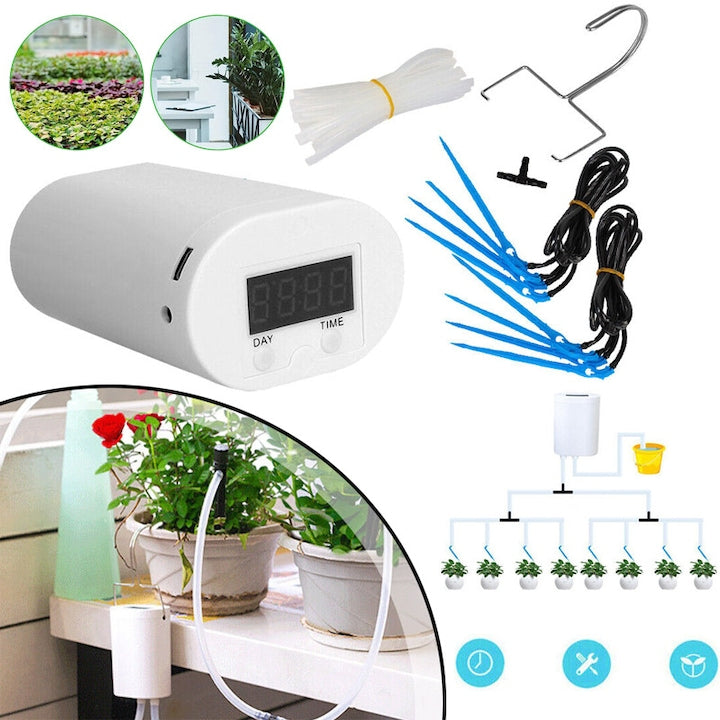 Automatic Watering System Self-Watering Indoor System for Potted Plants 8 Drippers DIY Drip Irrigation Kit for Garden Drip Irrigation Tool for Plants