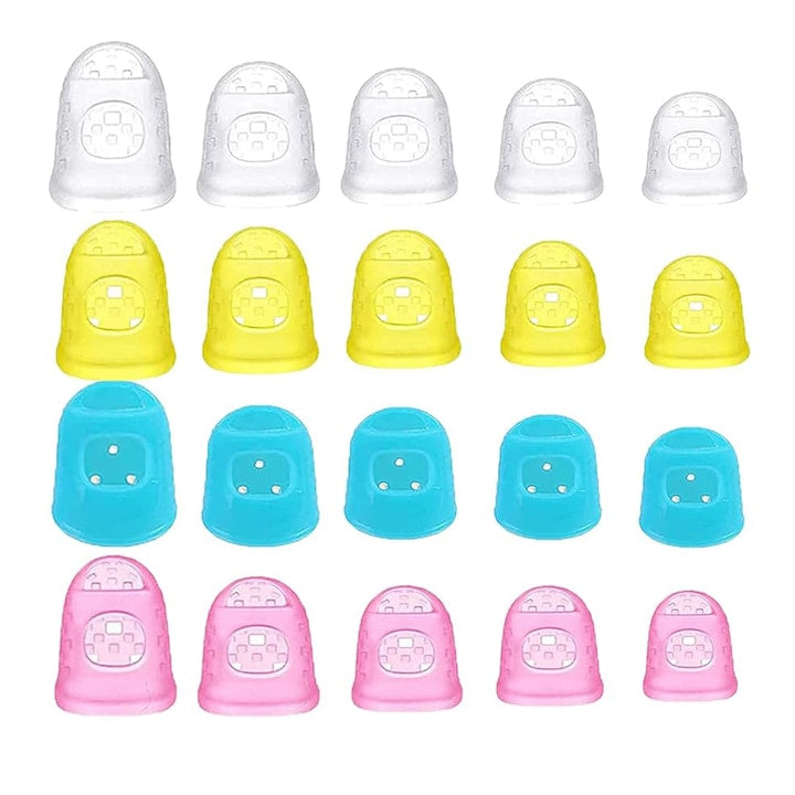 Set protectoare degete chitara  Nybgyy  silicon  multicolor  20 buc