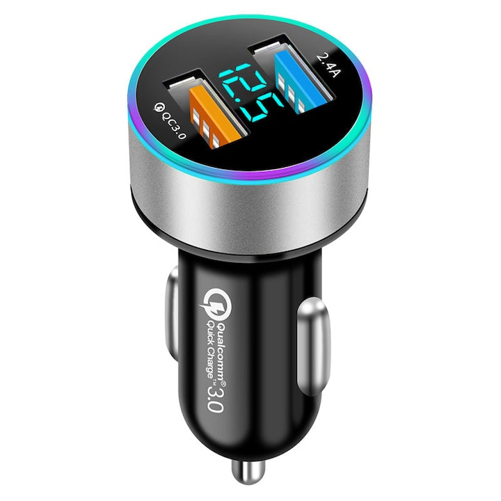 Modulator auto  USB  12-24V  Afisaj digital  Negru