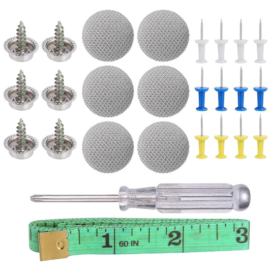 Kit de reparare plafon auto 65 buc  butoane de reparare  rivete pentru plafon  gri  2 cm