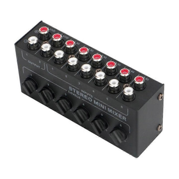 Mixer audio stereo 6 canale pasiv CX600 mic sofisticat ajustare volum