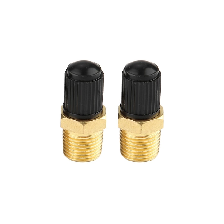 Set 2 bucati supape de umplere pentru rezervor compresor aer 1/8" NPT  alama  compact  usor