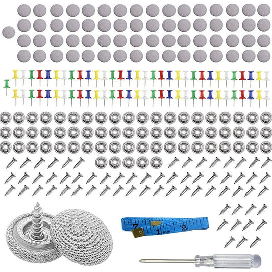 Kit de reparare a plafonului auto  65 bucati  accesorii complete  Gri