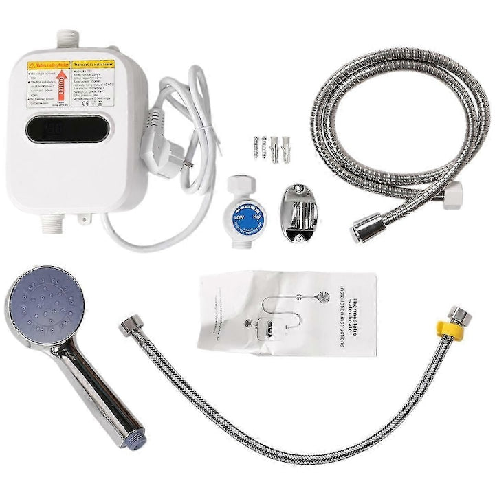 Incalzitor instant apa dus 3500W 220V cu afisaj digital  alb  EU plug