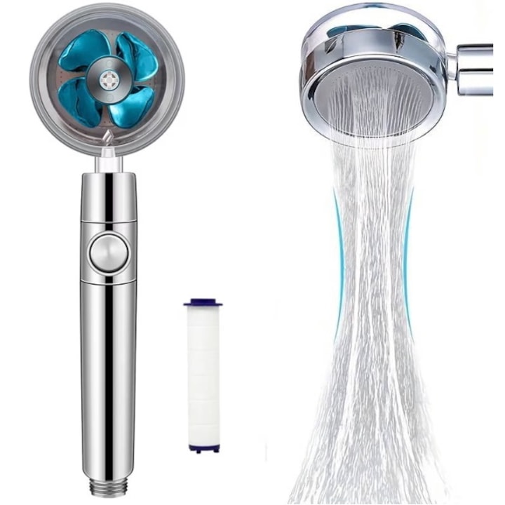 Cap de Dus cu Elice Albastra  Cap de dus cu filtru  Jet de presiune foarte puternic  Cap de dus de schimb  Corpuri de baie  Cap rotativ la 360°
