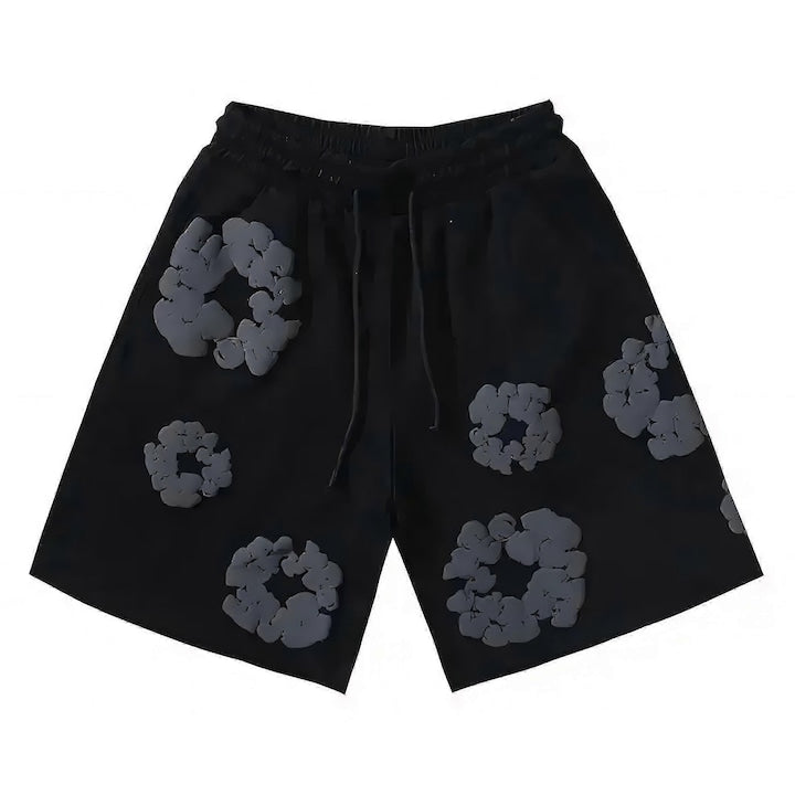 OEM - Pantaloni scurti sport barbati  casual  poliester  negru/gri  XS 12 rate cu 0% dobândă