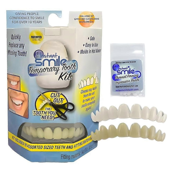 Set benzi dentare din silicon  3 nuante  cu granule de gel pentru dinti  alb  natural  inchis
