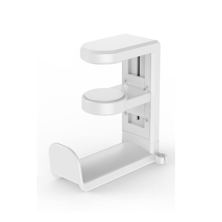 Suport pentru casti  prindere birou  compact  Alb
