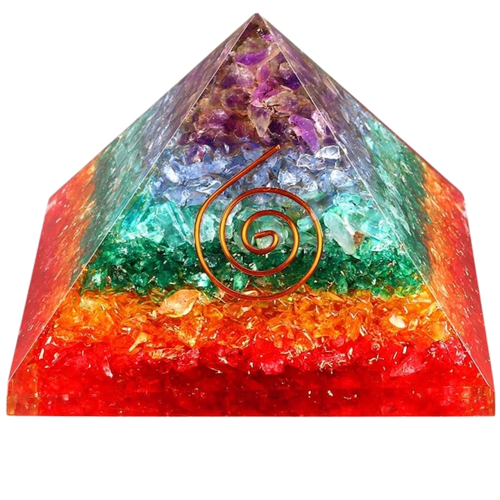 Piramida Orgonica cu 7 chakre - Generator de energie pozitiva  meditatie si echilibru spiritual