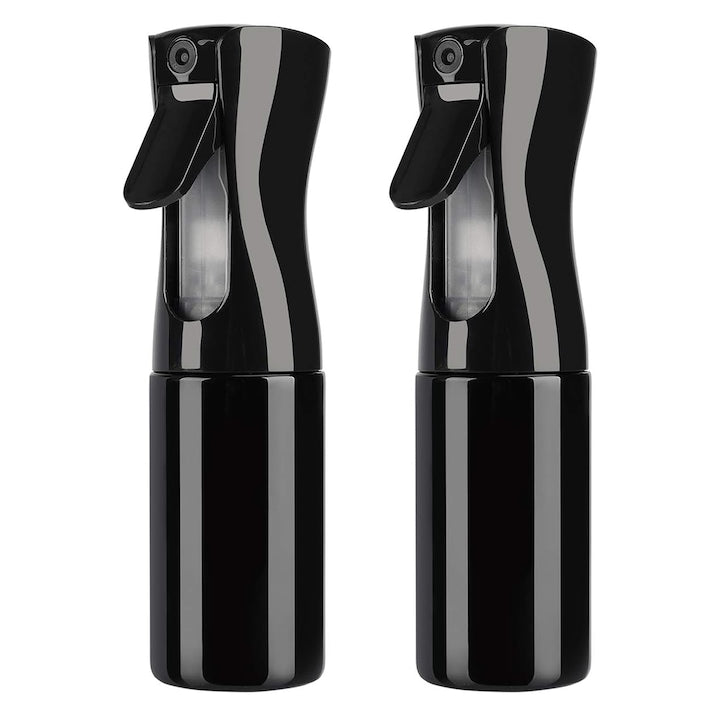 Set 2 Pulverizator  Zggzerg  200ml  Inalta presiune  Ceata ultra fina de apa continua  Reutilizabile  Presare lina  Etansare buna  Pentru Ingrijire a pielii  coafura  plante  animale de companie  PET  20 x 5.5cm  Negru