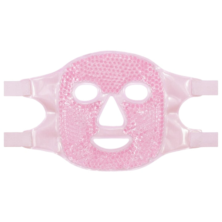 Masca de fata si ochi cu gel rece sau caldut pentru reducerea umflaturilor si cearcanelor  cu perle de gel  alinarea durerilor de cap si ingrijirea pielii  spa facial  enkourakoko®  Roz