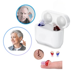 Sellermaniac Professional Rechargeable USB Hearing Aid with Battery, Sound Amplifier, for Hearing Loss, Smart Noise Reduction Chip for Crystal Clear Sound, Ultra-Enhanced Comfort