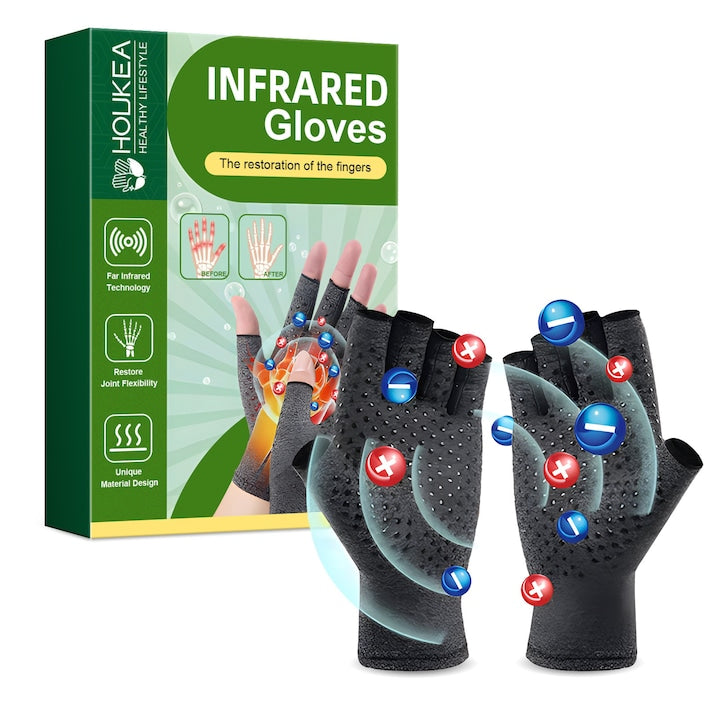 Set of 2 Compression Gloves Joint Pain Relief Universal Size 11.5x17cm Spandex/Cotton Lightweight and Breathable Moisture Wicking For daily work and outdoor activities Grey