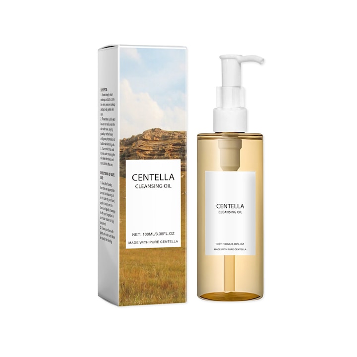 Centella Asiatica Cleansing Oil repairs and soothes, gently removes makeup, suitable for all skin types, 100 ml