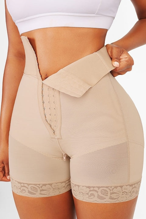 OEM - High Compression Tummy Flattening Body Shaper for Post-Cesarean Section, High Waist, Nude Color, Size XL INTL