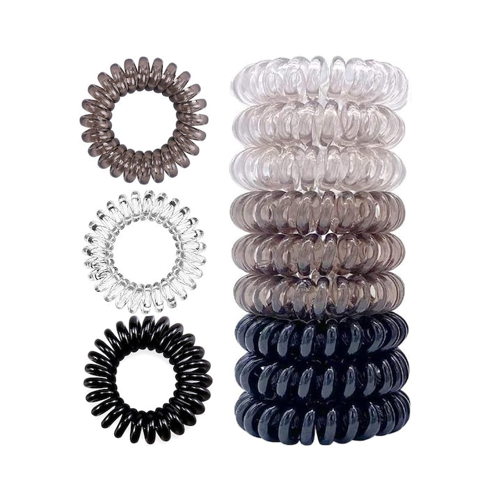 Inhwatek - Set 9 elastice de Plastic  nu aluneca  nu pierde elasticitatea  Multicolor fosforescent