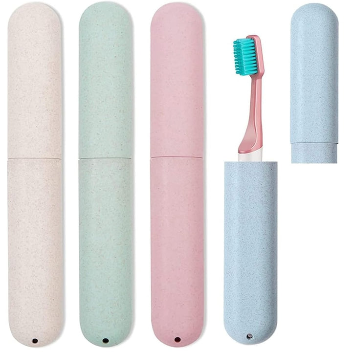 Set 4 Cutie depozitare periuta de dinti  21 x 3 cm  Plastic  Multicolor