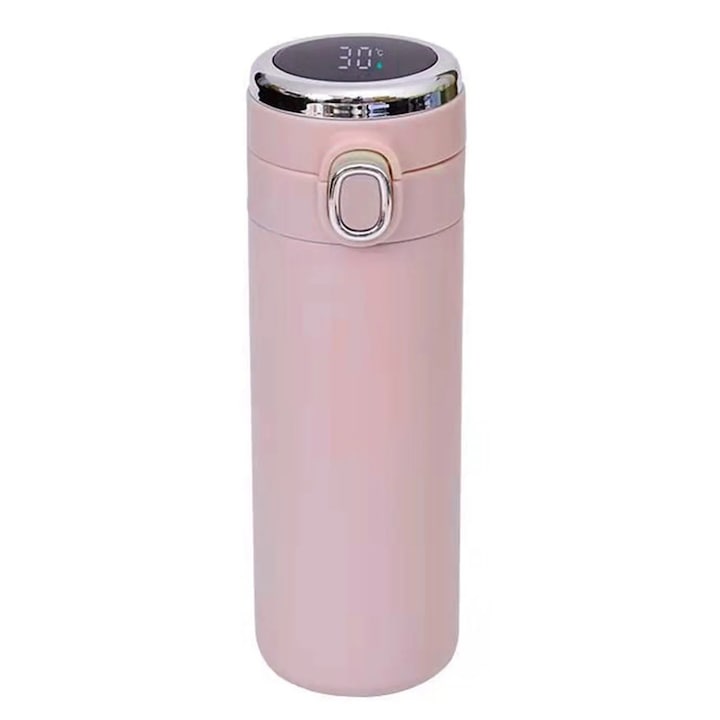 Sticla termos YANYXR 350/420ml izolatie vid ecran LED roz