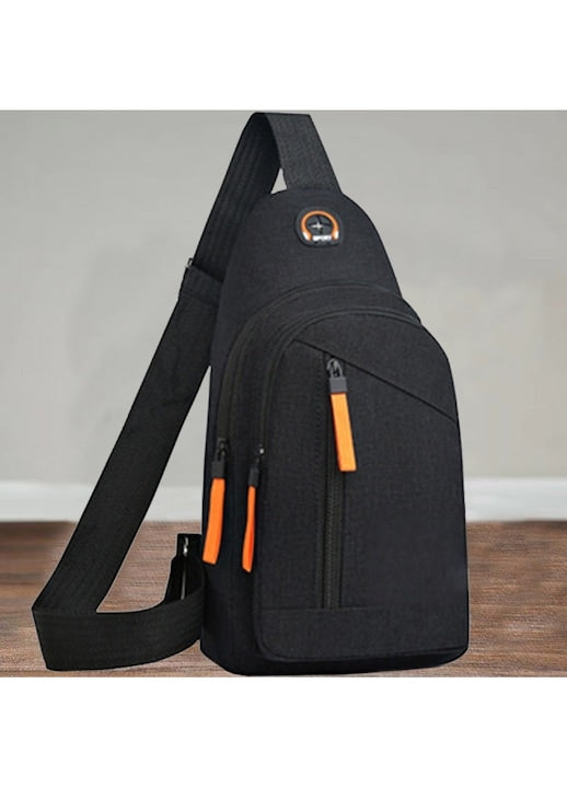 OEM - Men's Crossbody Bag, Nylon Material, Multiple Compartments, Adjustable Strap, Can Be Used by Hand, on Shoulder or Chest, Suitable for Office, Travel, Hiking and Cycling, 12 Installments with 0% Interest
