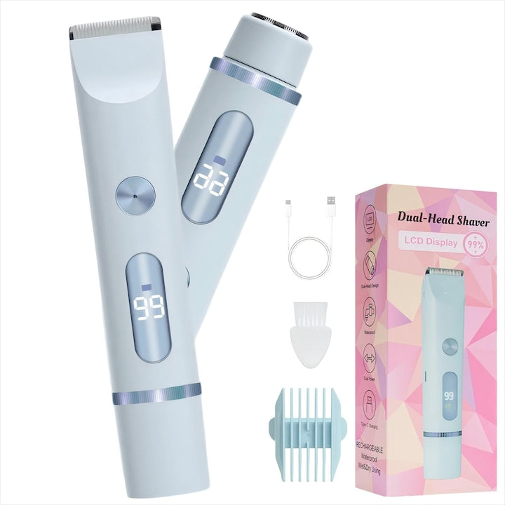 Aparat de ras electric 2-in-1  dual  albastru  portabil  incarcare USB