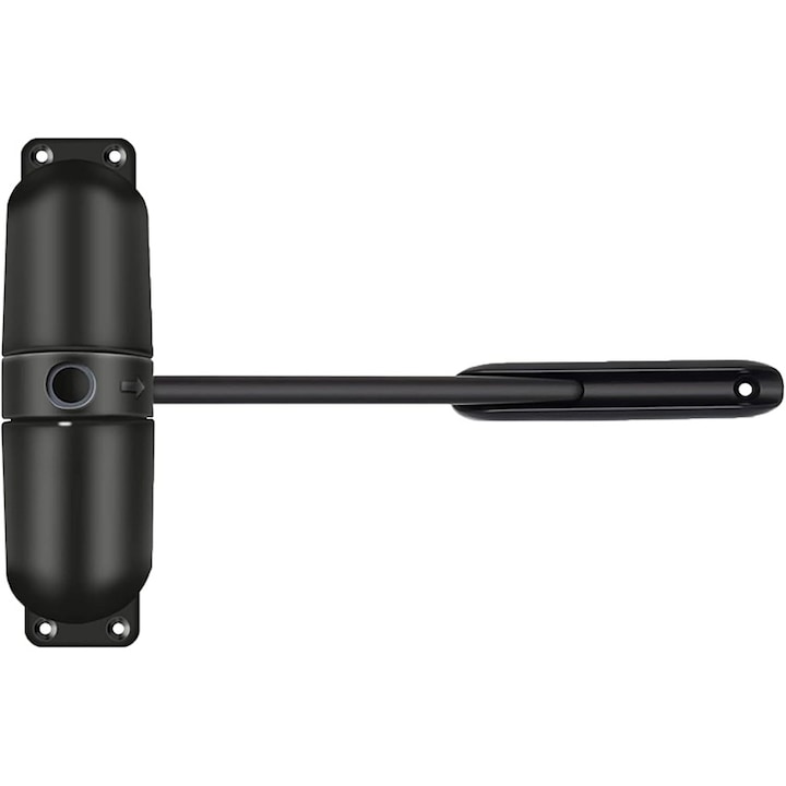 Door Stopper Rqiurpn, Solid Steel, Black, 120mm, for Indoor and Outdoor Doors, Screw-in Mounting, 1 Piece