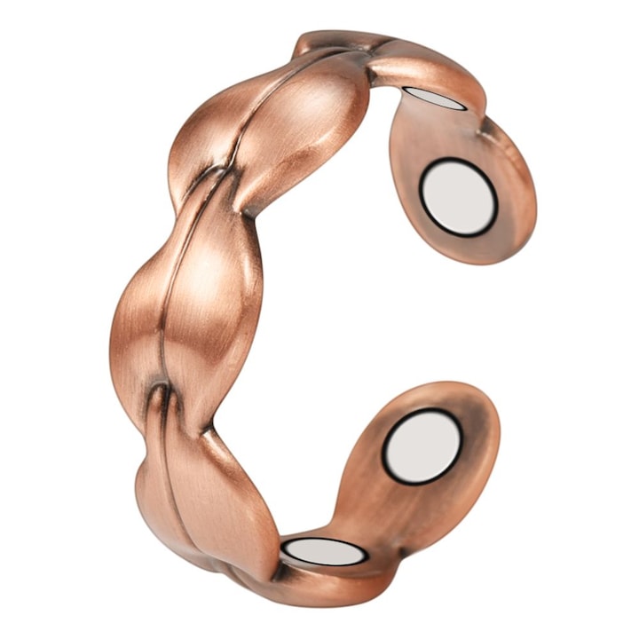 XTERRA - Therapeutic Magnetic Copper Ring 99.99% Model VS-R5 diameter 18.3 mm width 6.4 mm 4 magnets adaptable energy balance