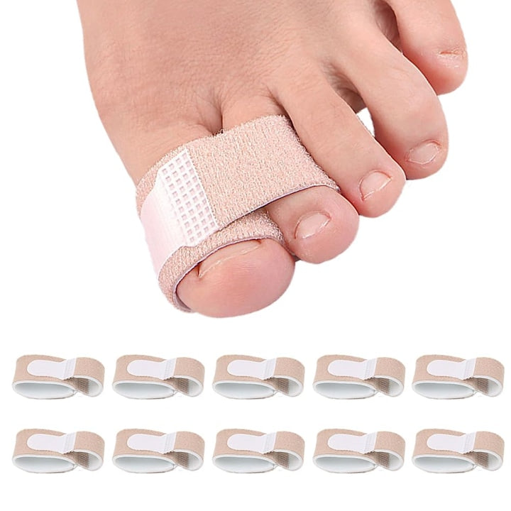 Separatoare corective pentru degete  10 bucati  Catifea  Nylon  Bej
