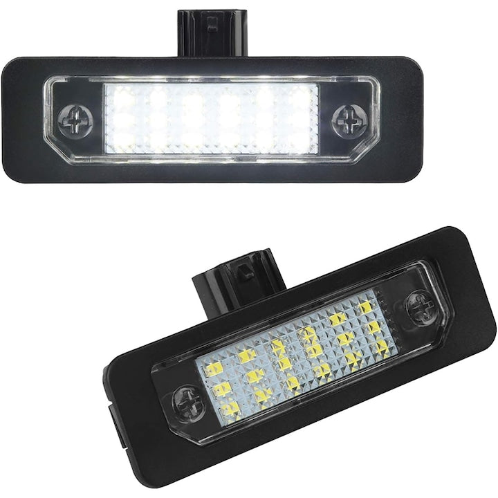 Set 2 Lampi LED Numar  Rqiurpn  Compatibile Ford/Lincoln  Lampi Numar Inmatriculare Dedicate  Iluminare Puternica 6000K  18 LED-uri SMD  Consum Redus  Instalare Plug & Play  Vizibilitate Sporita  Durabile