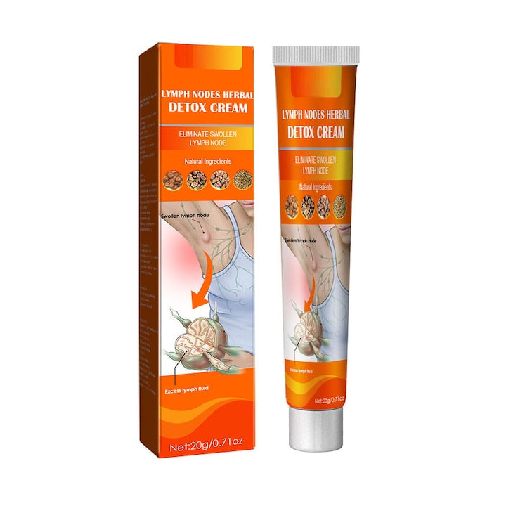 Crema detoxifiere din plante pentru ganglioni limfatici  drenaj limfatic  reducere umflare  100ml