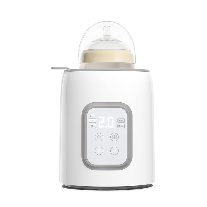 Bottle Warmer Multifunctional 8-in-1 Bottle Warmer Egg Boiler Yogurt Maker Rapid Heating Programming Function 24h Constant Temperature Control Touch Control Digital Display White