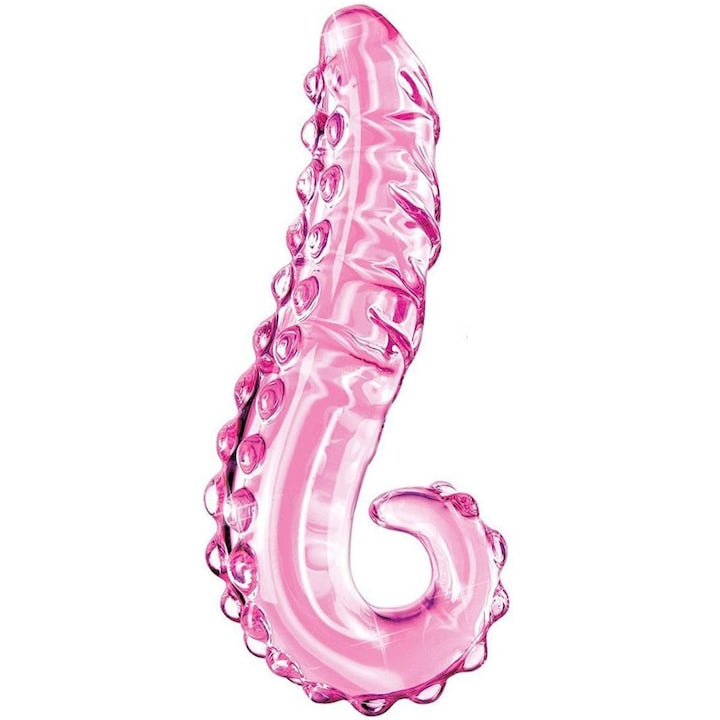 Dildo din sticla  texturat  hipoalergenic  15.2cm