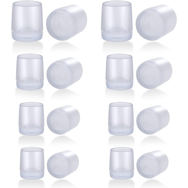 Set protectii tocuri  Nybgyy  set 8 perechi  cauciuc  XS/S/M/L  transparent
