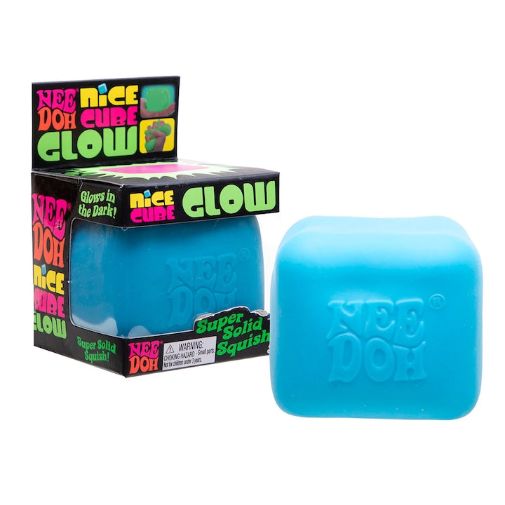 Jucarie antistres Nice Cube Gllow NeeDoh  ALBASTRU  5 7 cm