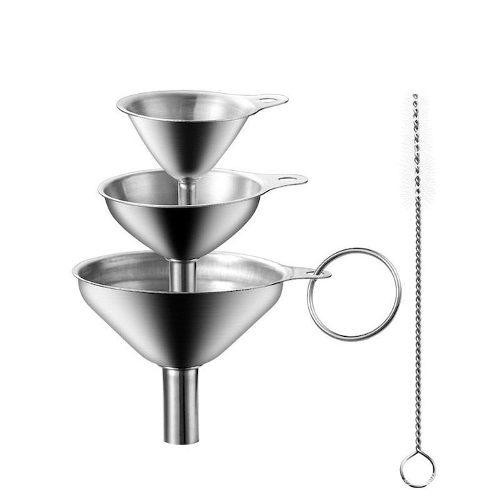 Set de 3 Strecuratori din Otel Inoxidabil  Rqiurpn  Dimensiuni Mici  Culoare Argintie