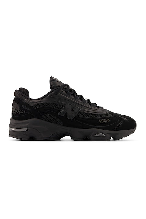 New Balance - Leather and nubuck sneakers with textile trims M 1000 Black 12 interest-free installments