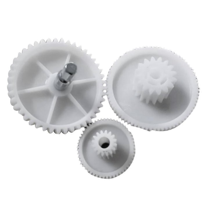 Set of 3 Plastic Gears for Meat Grinder, White, Universal