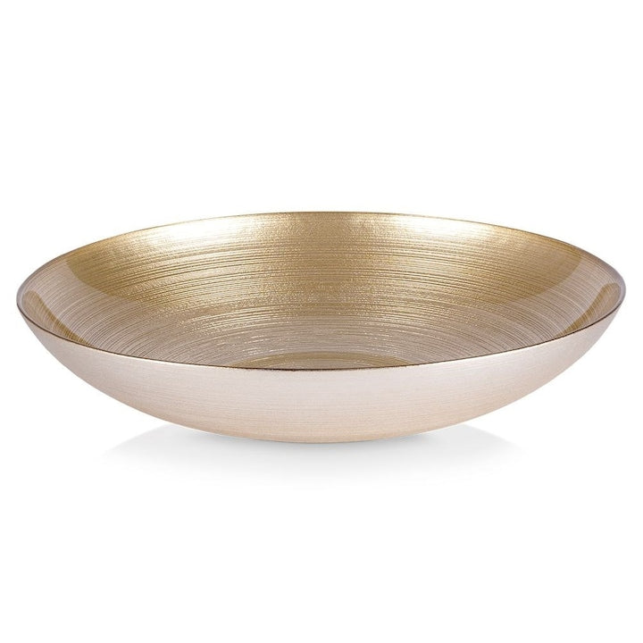 Bol De Sticla  Vilde  2.2 L  30x30x6.5 cm  Aurie  Sticla  Exterior Mat  Usor De Curatat  Perfect Pentru Salate  Ca Bol Pentru Fructe Si Legume  Gustari  Materiale De Inalta Calitate