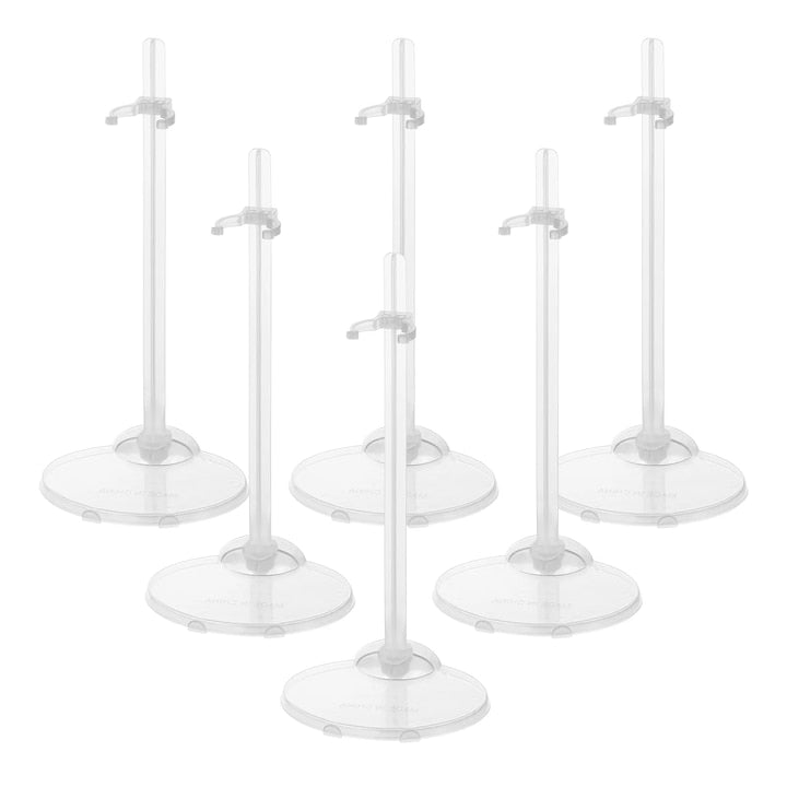 Doll stand set 12 pcs white plastic 10.2x21.5cm adjustable