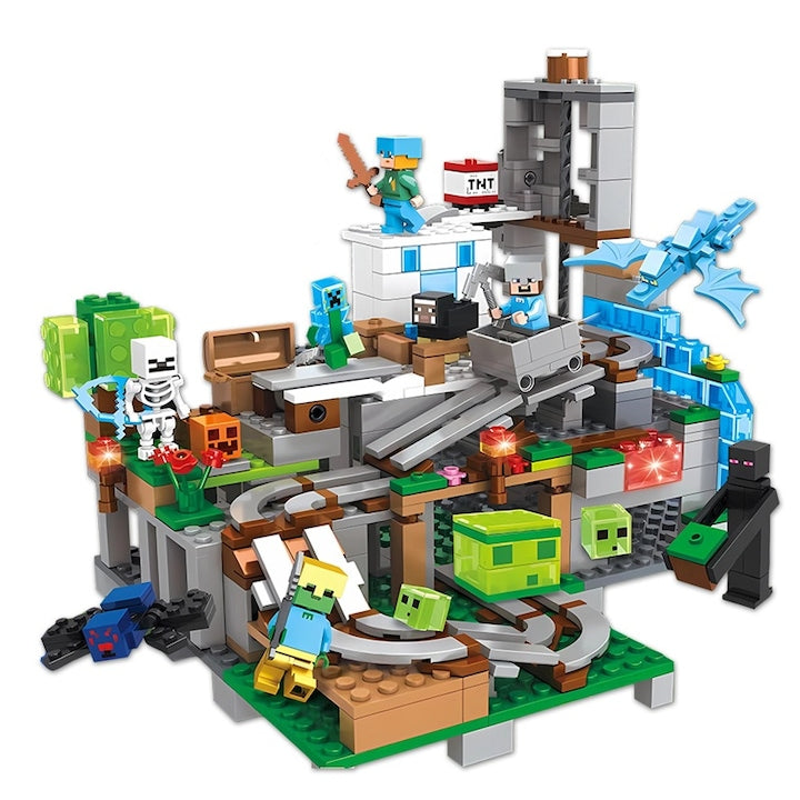 Puzzle cu blocuri pentru casa in copac  lift pentru caverne organice  ninja fantoma  jucarii educative pentru baieti si fete  cadouri  multicolore  potrivite pentru copii de peste 6 ani