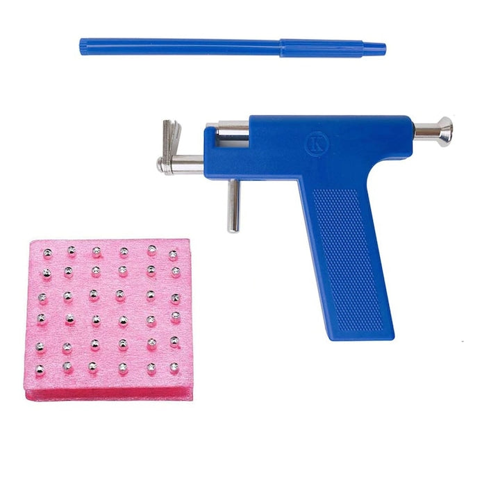 Pistol profesional pentru gaurirea urechilor si a nasului  cu cercei atraumatici
