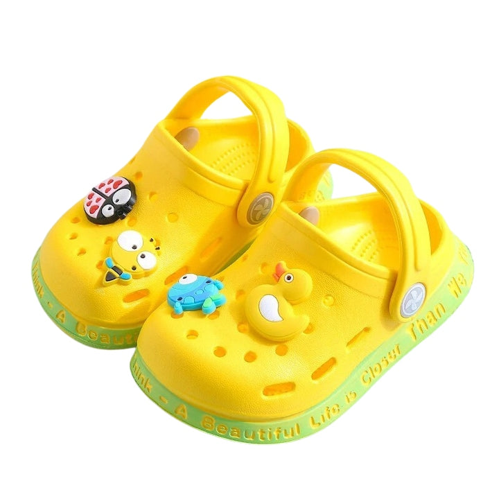 Mixbo - Crocs-style clogs for children with detachable accessories, foam, Yellow, 12 installments with 0% interest