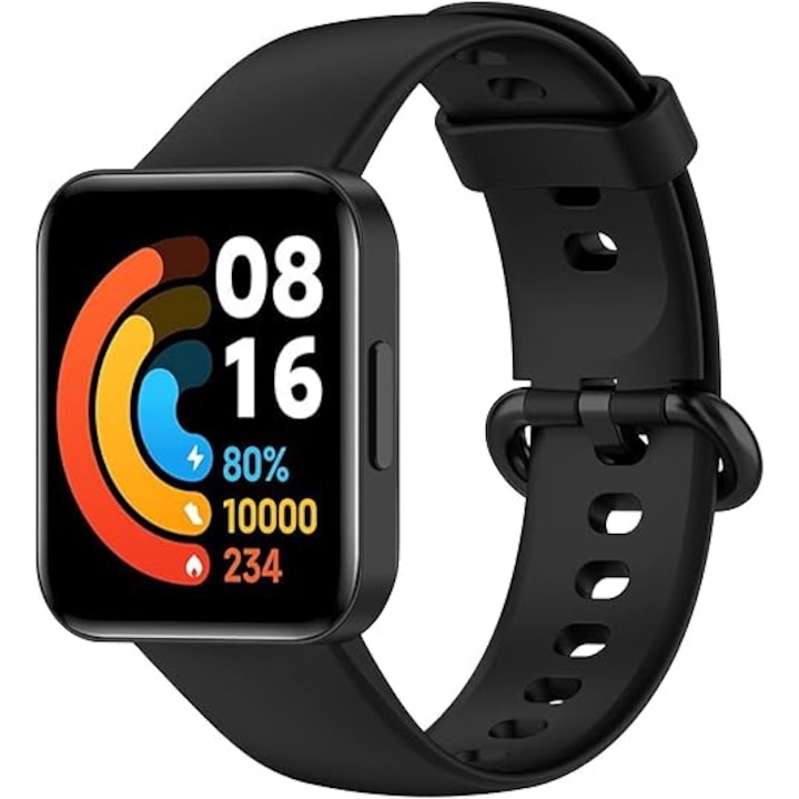 Curea bratara pentru Xiaomi Mi Watch 2 Lite  Redmi watch 2  Xiaomi Mi  Silicon  Impermeabil  Reglabil  Negru